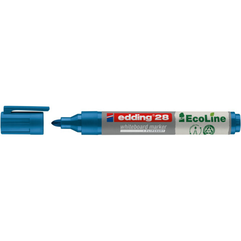 Marcatore per lavagne bianche Edding 28 EcoLine punta tonda - tratto 1,5-3 mm blu - 4-28003